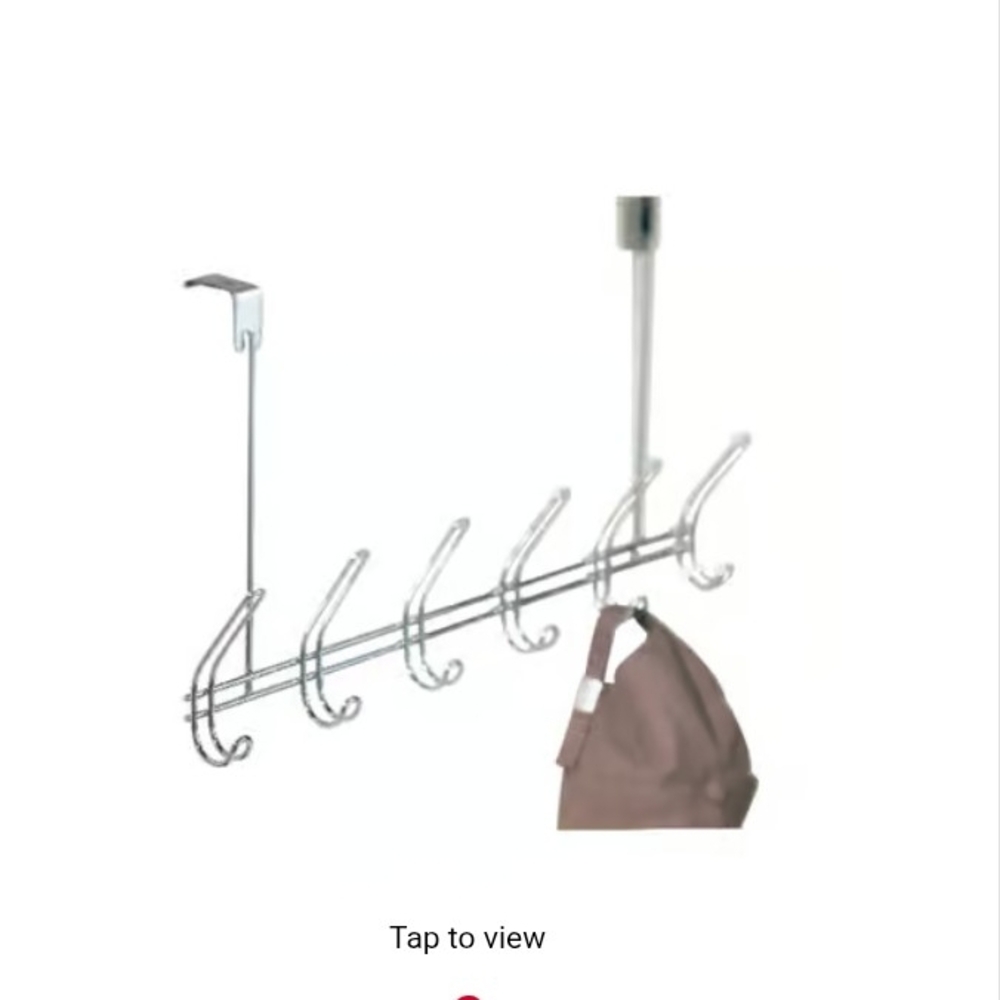 Set Of Two, Over The Door Hooks  Six Hooks On Each